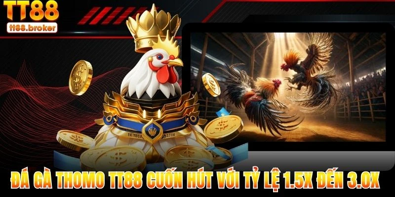 đá gà thomo tt88 cuốn hút với tỷ lệ 1.5x đến 3.0x mỗi ngày